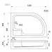Поддон душевой 120х80 средний (ПД19) правый