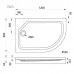 Поддон душевой 120x80 низкий (ПД16) левый
