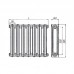 Радиатор чугунный МС-140-500 - 4 СЕКЦИИ
